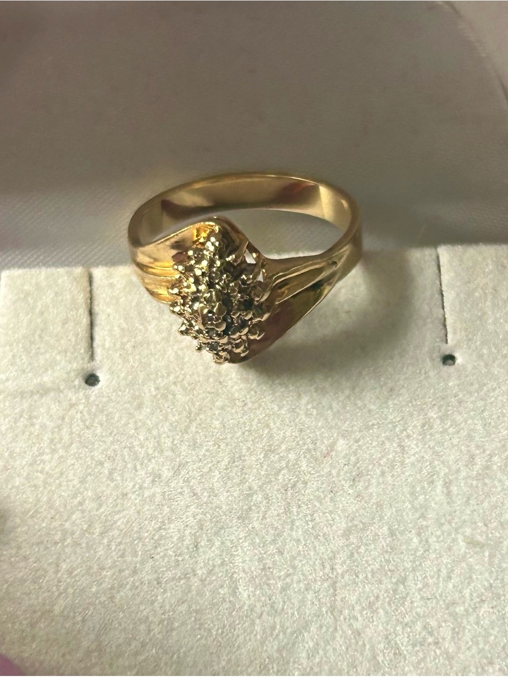 10k Gold Cluster Diamond Accent Women's Ring - Gold